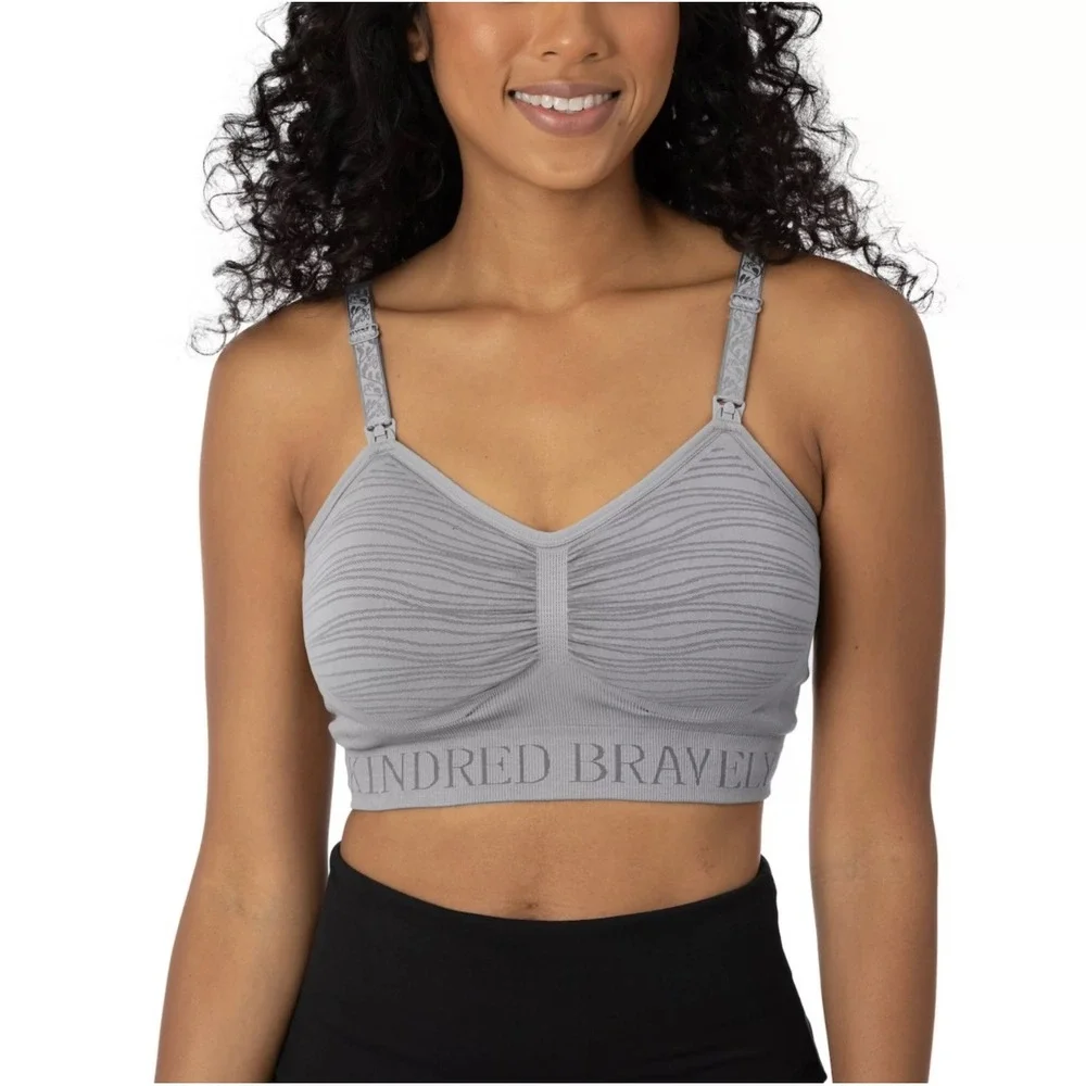 KINDRED BRAVELY Maternity Sublime Hands-Free Pumping and Nursing Bra in Grey